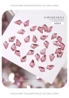 Wholesale of K9 nail art diamond accessories: Fairy light pink flat-bottomed irregular-shaped diamond, glass water diamond, Super shiny mini best-selling nail drill Specification image